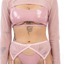 Naughty Thoughts XXX Rated See Through Shrug - Pink