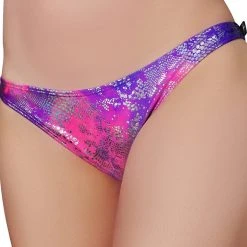 Cleo The Hurricane Reptile Scanty Pants - Purple/Pink All Pole Wear