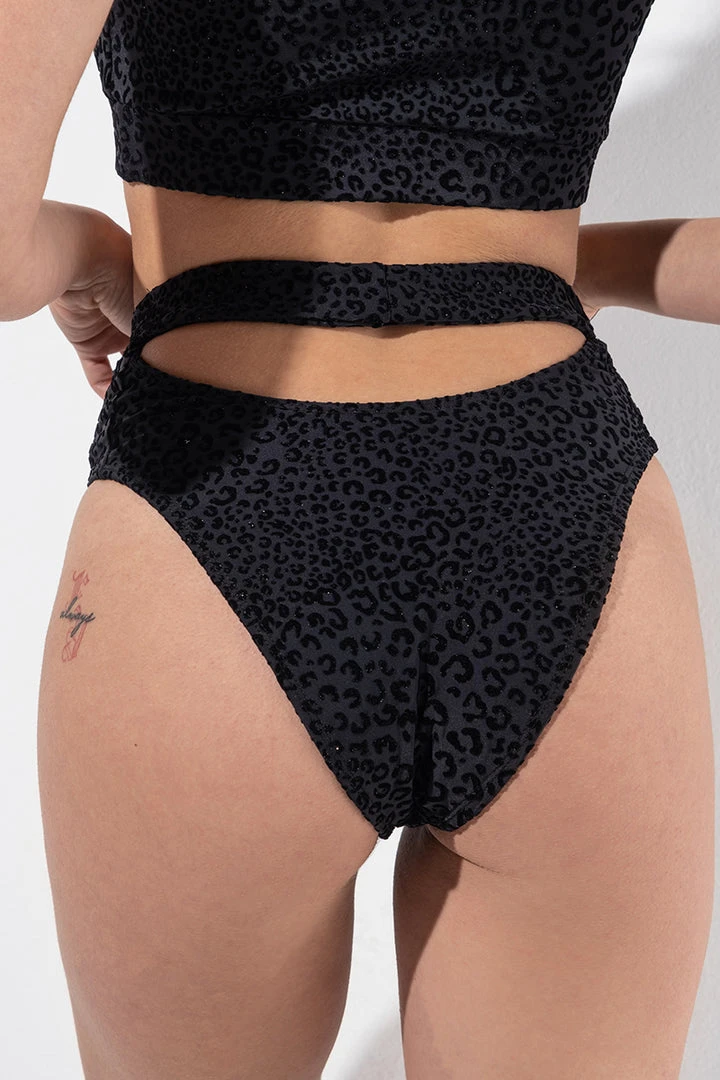 Wholesale ๐ RAD Bahari Leopard Bottoms - Black Glitter Shorts โจ 6 RAD Bahari Leopard Bottoms - Black Glitter Shorts