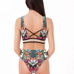 Back In Stock Pole Addict Mona High Leg Bottoms - Jungle