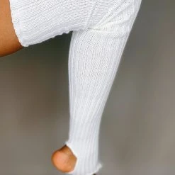Coupon โค๏ธ Pole Junkie Thigh High Legwarmers - White ๐ 7 Pole Junkie Thigh High Legwarmers - White