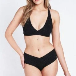 Budget 😀 Lunalae Luminous Low Waist Shorts - Black Sparkle ❤️ 9 Lunalae Luminous Low Waist Shorts - Black Sparkle