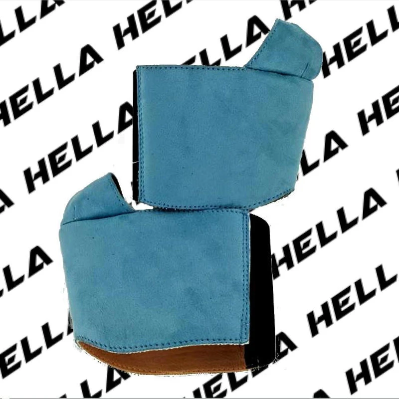 Promo ✨ Shoes Hella Heels Classique Shoe Protector - Baby Blue Faux Suede 💯 1 Shoes Hella Heels Classique Shoe Protector - Baby Blue Faux Suede