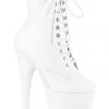 Shoes Pleaser USA Flamingo-1020LWR 8inch Real Leather Boots - Matte White
