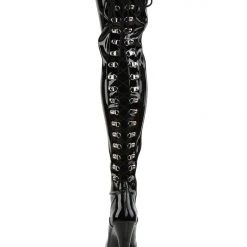 Best Pirce โค๏ธ Pleaser USA Flamingo-3063 8inch Thigh High Pleaser Boots - Patent Black Shoes ๐ 7 Pleaser USA Flamingo-3063 8inch Thigh High Pleaser Boots - Patent Black Shoes