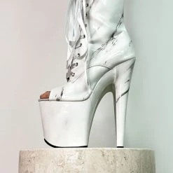 Shoes Hella Heels Renaissance Open Toe 8inch Boots - Faith