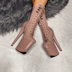 Brand new โค๏ธ Shoes Hella Heels LipKit 8inch Boots - Boujee ๐ 12 Shoes Hella Heels LipKit 8inch Boots - Boujee