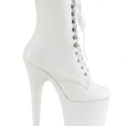 Shoes Pleaser USA Flamingo-1020LWR 8inch Real Leather Boots - Matte White