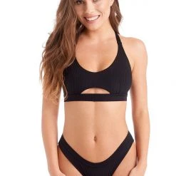 Best Pirce 🎉 Back In Stock Bandurska Giselle Top - Ribbed Black 🌟 9 Back In Stock Bandurska Giselle Top - Ribbed Black