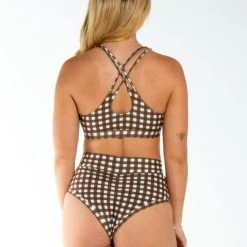 AMBR Designs High Waist Shorts - Gingham New In