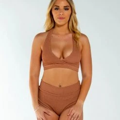 Deals ๐ฅ New In AMBR Designs Waffle Halter Top - Sand ๐ฅ 6 New In AMBR Designs Waffle Halter Top - Sand