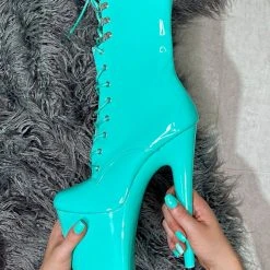 Hella Heels LipKit 8inch Boots - Minted Shoes