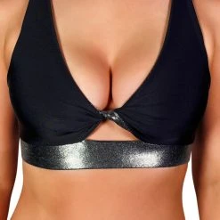 All Pole Wear Cleo The Hurricane Twist Sports Bra - Metallic Chrome