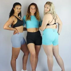 All Pole Wear Olra Activewear Long Sleeve Crop Top - Ocean