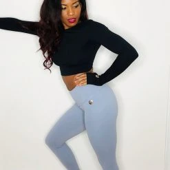 Olra Activewear Signature Leggings - Sky Grey