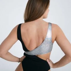 All Pole Wear Exo Wear Angle Bodysuit - Black/Metallic Silver