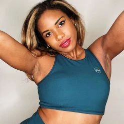 Enviro Grip All Pole Wear The Enviro Co. Crop Top - Blue Teal