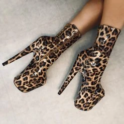 Cheap ๐ฅฐ Hella Heels EmpireKicks Corset 8inch Boots - Leopard ๐ฏ 9 Hella Heels EmpireKicks Corset 8inch Boots - Leopard