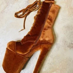 Hella Heels Classique Velvet Shoe Protector - Brandy Shoes