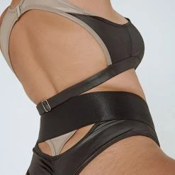 All Pole Wear Creatures Of XIX I Slay Sports Bra - Black/Mink