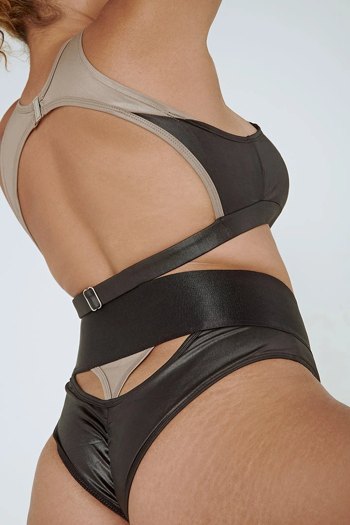 All Pole Wear Creatures Of XIX I Slay Sports Bra - Black/Mink