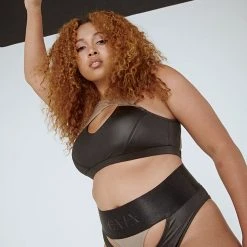 All Pole Wear Creatures Of XIX I Slay Sports Bra - Black/Mink