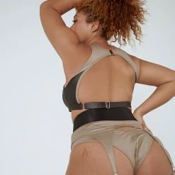 Creatures Of XIX Snatched Garter Bottoms - Mink