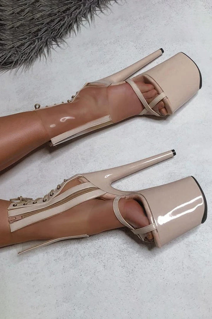 Best Sale ๐ฅ Hella Heels King Hybrid 8inch Boots - Stripped Shoes โญ 1 Hella Heels King Hybrid 8inch Boots - Stripped Shoes