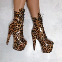 Shoes Hella Heels EmpireKicks 7inch Booties - Leopard