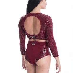 Paradise Chick Superhero Series Ultra Grip Crop Top - Cherry Leopard All Pole Wear