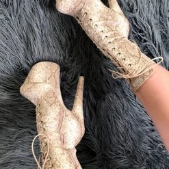 Hella Heels Milksnake Boots - 8inch