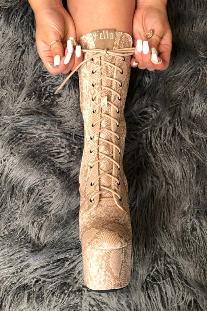 Cheap ๐ฅฐ Shoes Hella Heels Milksnake ๐ฏ Boots - 7inch โจ 2 Shoes Hella Heels Milksnake Boots - 7inch