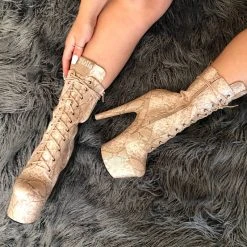 Cheap ๐ฅฐ Shoes Hella Heels Milksnake ๐ฏ Boots - 7inch โจ 7 Shoes Hella Heels Milksnake Boots - 7inch