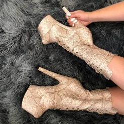 Cheap ๐ฅฐ Shoes Hella Heels Milksnake ๐ฏ Boots - 7inch โจ 8 Shoes Hella Heels Milksnake Boots - 7inch
