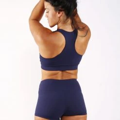 Off The Pole Keyhole Sports Bra - Navy Blue All Pole Wear