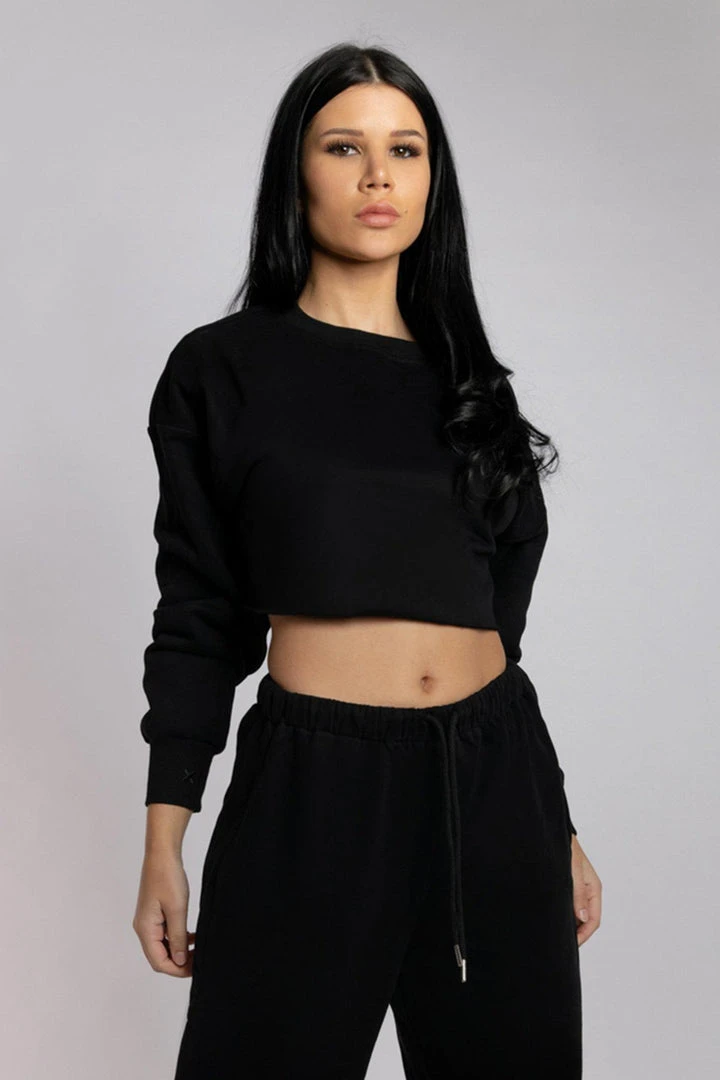 New 👏 Creatures Of XIX Oversized Cropped Jumper - Black Plus Size Pole Wear 😉 3 Creatures Of XIX Oversized Cropped Jumper - Black Plus Size Pole Wear