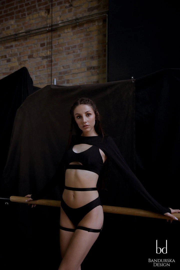 Hot Sale ๐ Bandurska Darcey Sleeves - Ribbed Black โค๏ธ 4 Bandurska Darcey Sleeves - Ribbed Black