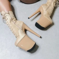 Shoes Hella Heels Hoedown 8inch Boots - Sand