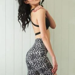 Lunalae Zeta Biker Shorts - Grey Leopard