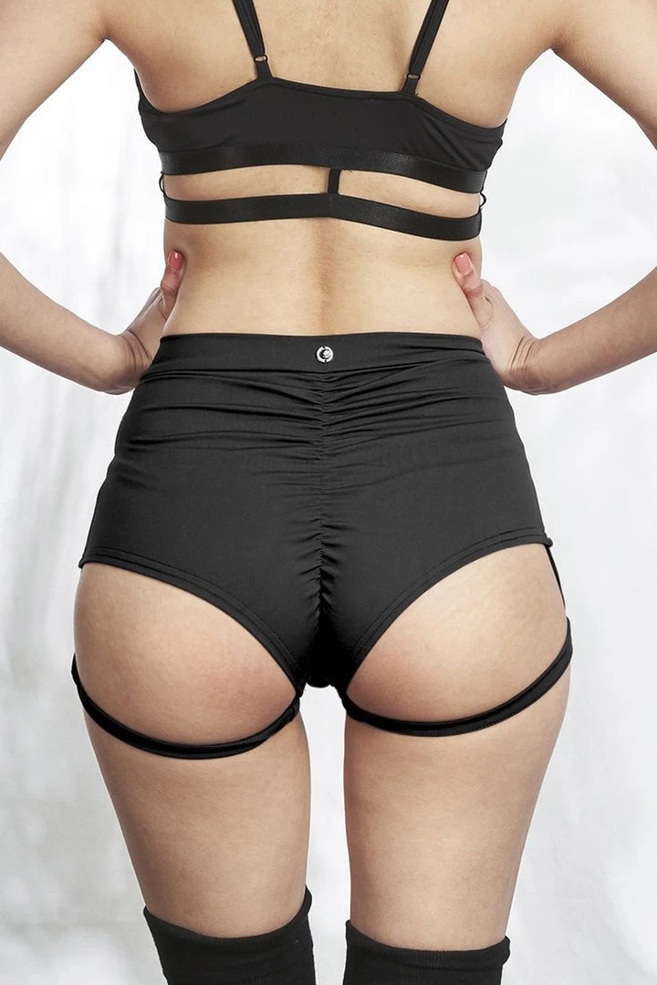 Deals ๐ฅฐ Most Loved Lunalae Lure You High Waisted Garter Shorts - Black ๐ 5 Most Loved Lunalae Lure You High Waisted Garter Shorts - Black