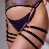 Sorte Temptation Garter Belt - Blue Shine Accessories