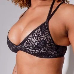 Sorte Temptation Top - Black Lace All Pole Wear