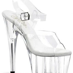 Pleaser USA Adore-708 7inch Pleasers - Clear