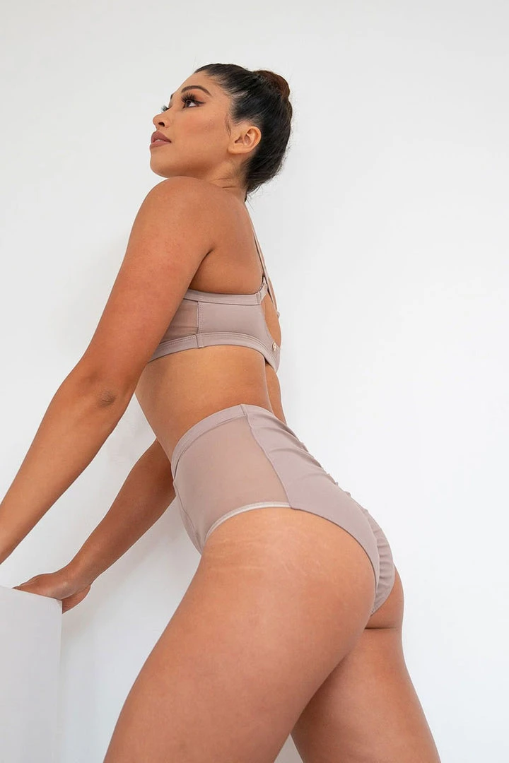 Cheapest 🤩 All Pole Wear Lunalae Bellani High Waisted Bottoms - Recycled Mocha 🔔 4 All Pole Wear Lunalae Bellani High Waisted Bottoms - Recycled Mocha