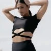 Paradise Chick Frankie Wrap Top - Black Back In Stock
