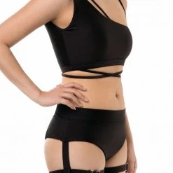 New In Flole Cradle Garter Bottoms - Black