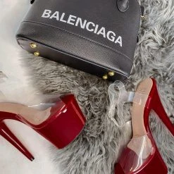 Back In Stock Hella Heels Classic Gloss 7inch Stilettos - Chilli