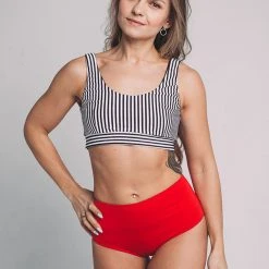 All Pole Wear Shark Polewear High Waist Shorts - Red