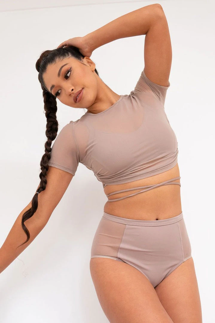 Discount ✨ All Pole Wear Lunalae Ember Top - Recycled Mocha 🎉 1 All Pole Wear Lunalae Ember Top - Recycled Mocha