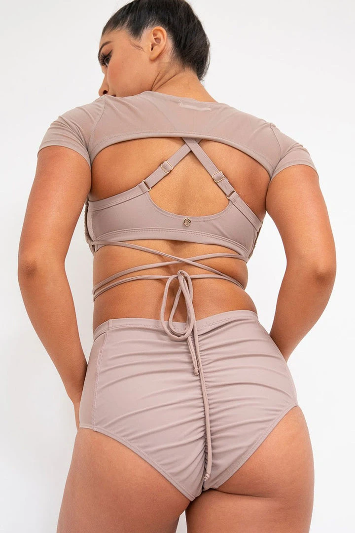 Discount ✨ All Pole Wear Lunalae Ember Top - Recycled Mocha 🎉 2 All Pole Wear Lunalae Ember Top - Recycled Mocha